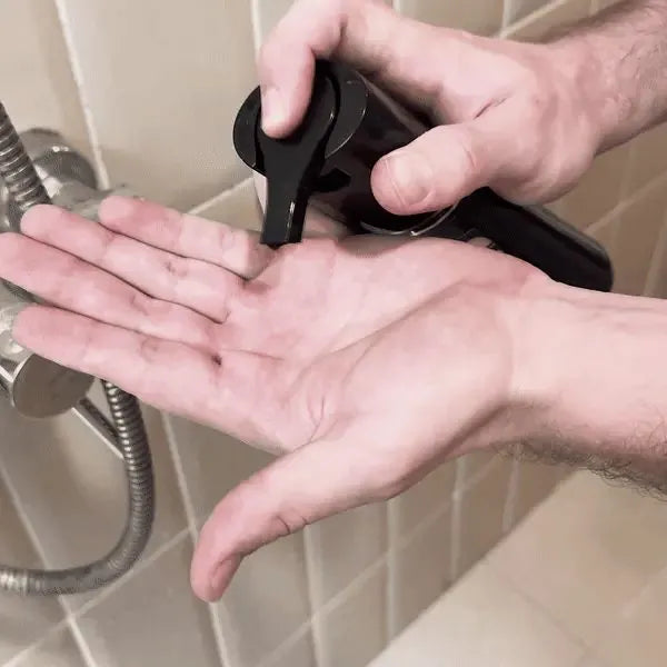 Polar Shampoo lathered between two hands