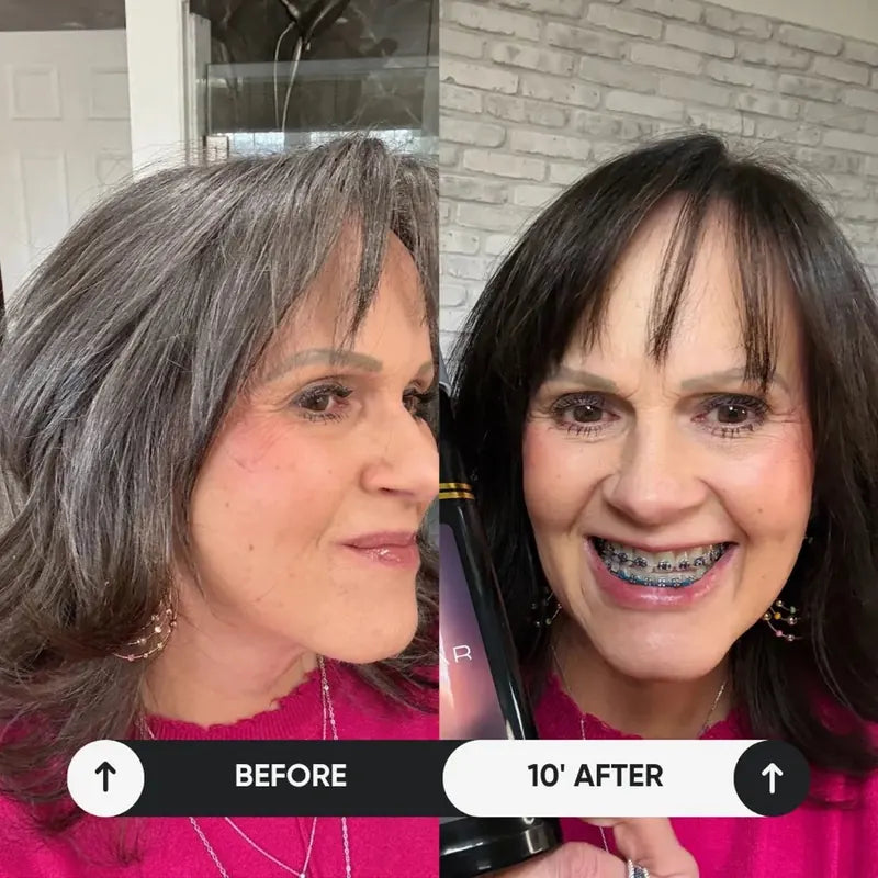 Before and after with Polar Dark Brown
