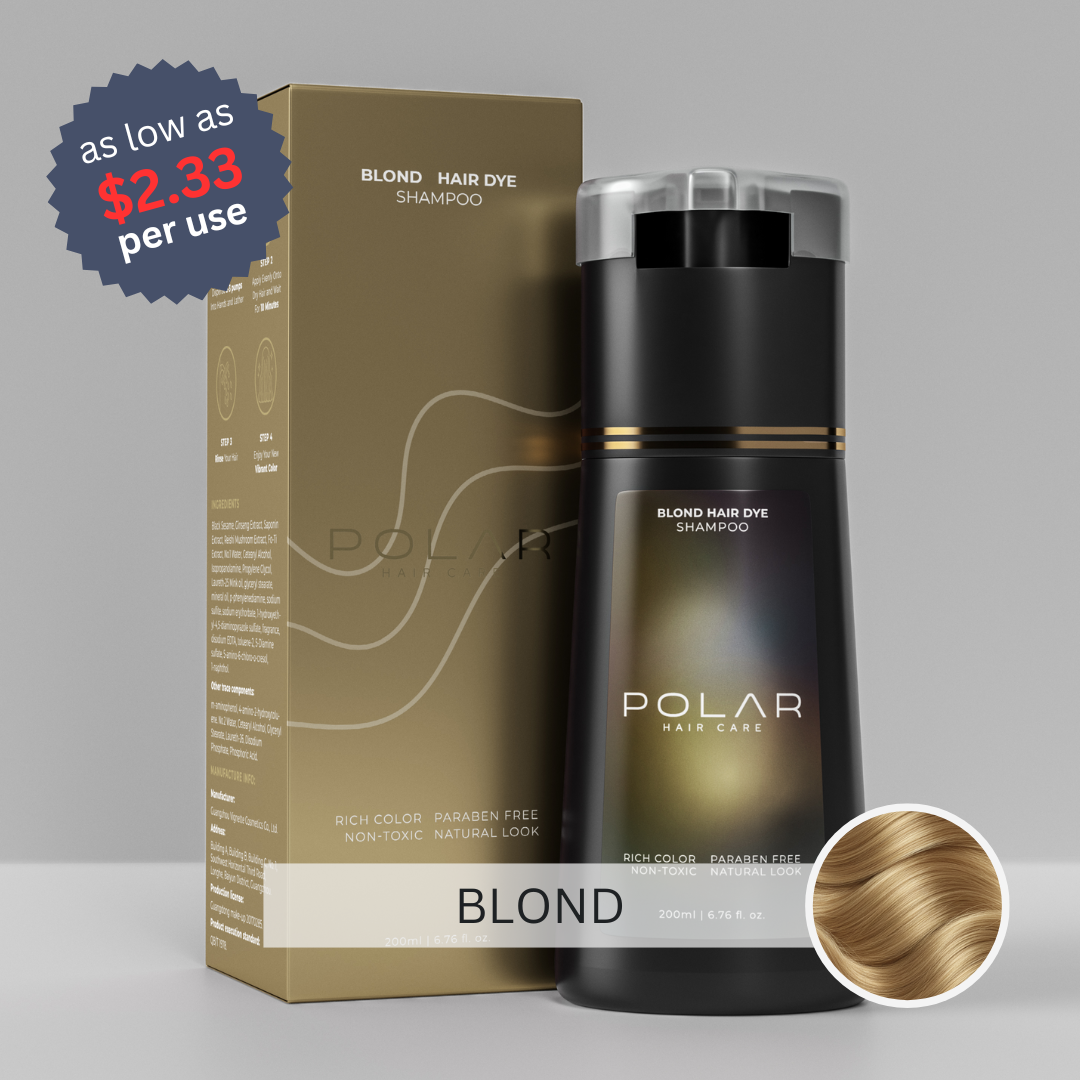 Polar hair care product with packaging on a gray background