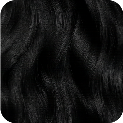 Close-up of black hair with a blurred background