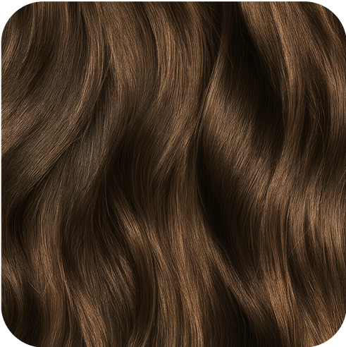 Close-up of wavy brown hair