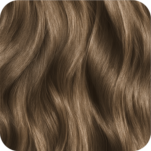 Close-up of wavy brown hair