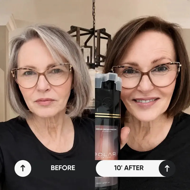 Before and after with Polar Medium Brown